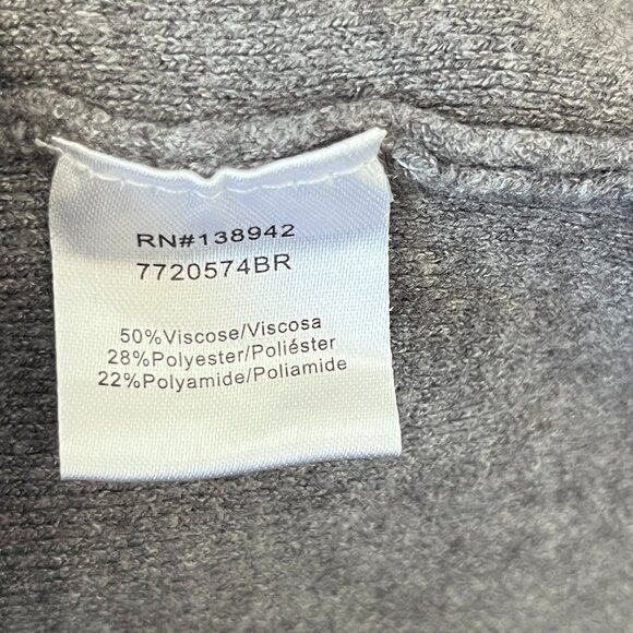 OneTwelfth Gray Shawl Collared Cardigan L - Picture 5 of 6